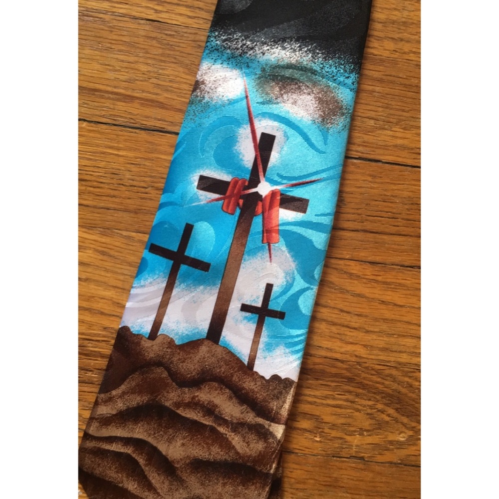 Three Wooden Cross Neck Tie